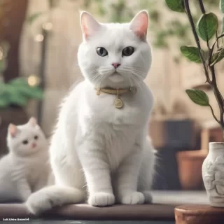 eik achi si cute si white cat or bachi ka prompt do jis may bachi makkha may ho sath white cat ho or bachi mic may naat par ri ho isme 4 scenes hoty hen hugh quality 4k 9:16 prompts bna kar do acha sa realastic background or cat b act like human ho or sath mujhe image to video prompt or sound effects or captons or title or description in usa language tillte be dana